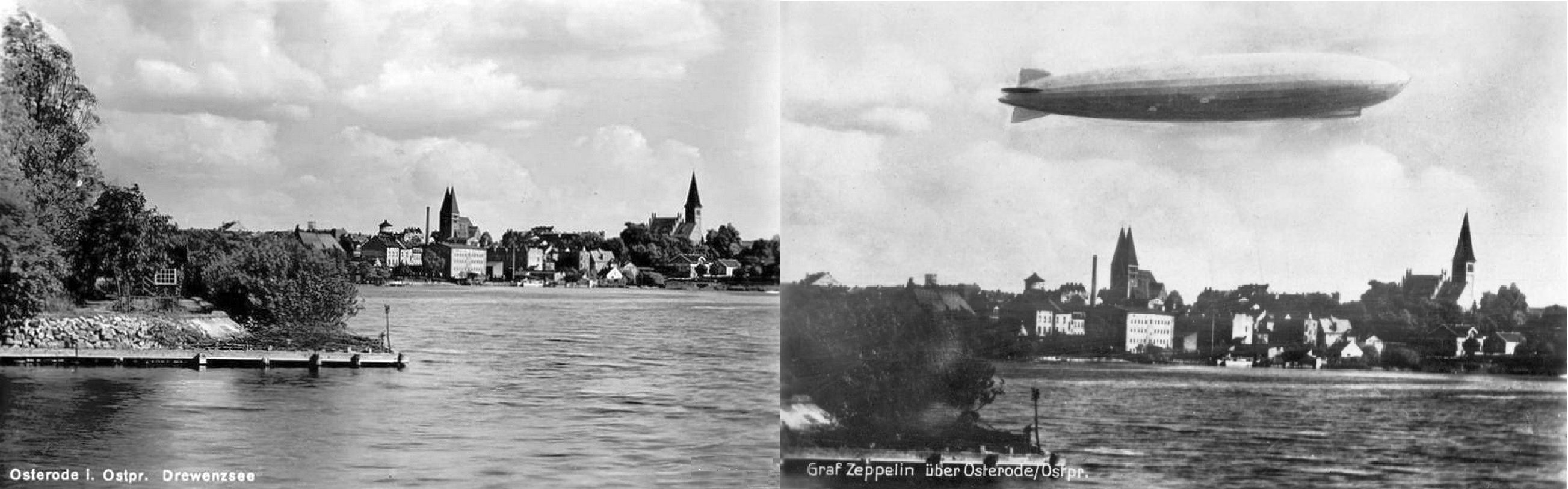 Sterowiec nad Ostródą Sterowiec Zeppelin nad Ostródą