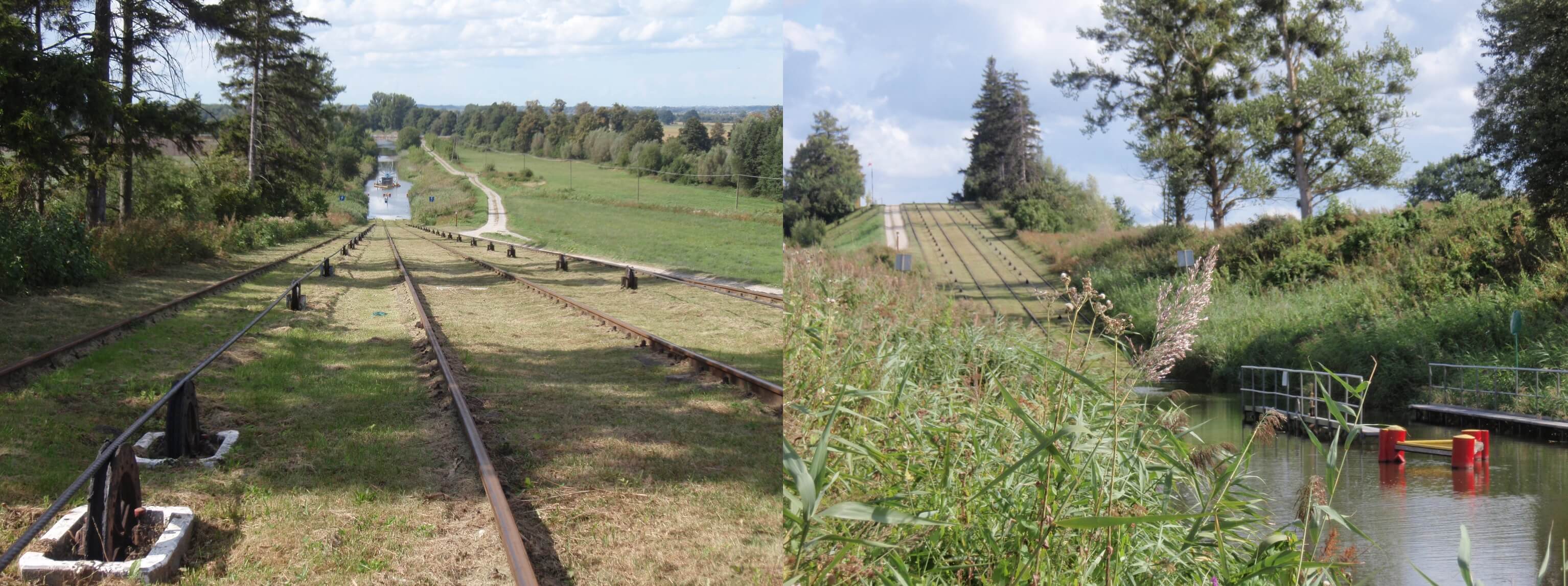Widok pochylni OPŁAWY Widok pochylni OPŁAWY na Kanale Elbląskim